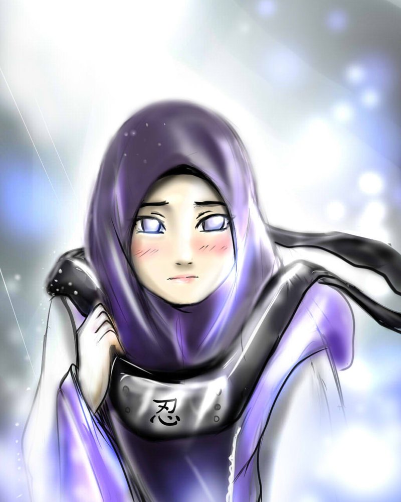 Cartoon Hinata Muslim Muslimah Naruto Azhanco
