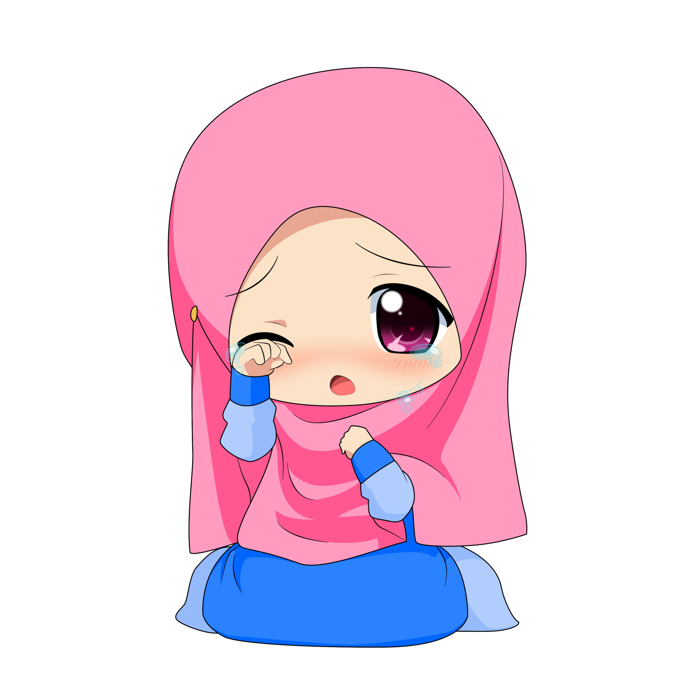 Top Gambar Kartun Muslimah Menangis Top Gambar