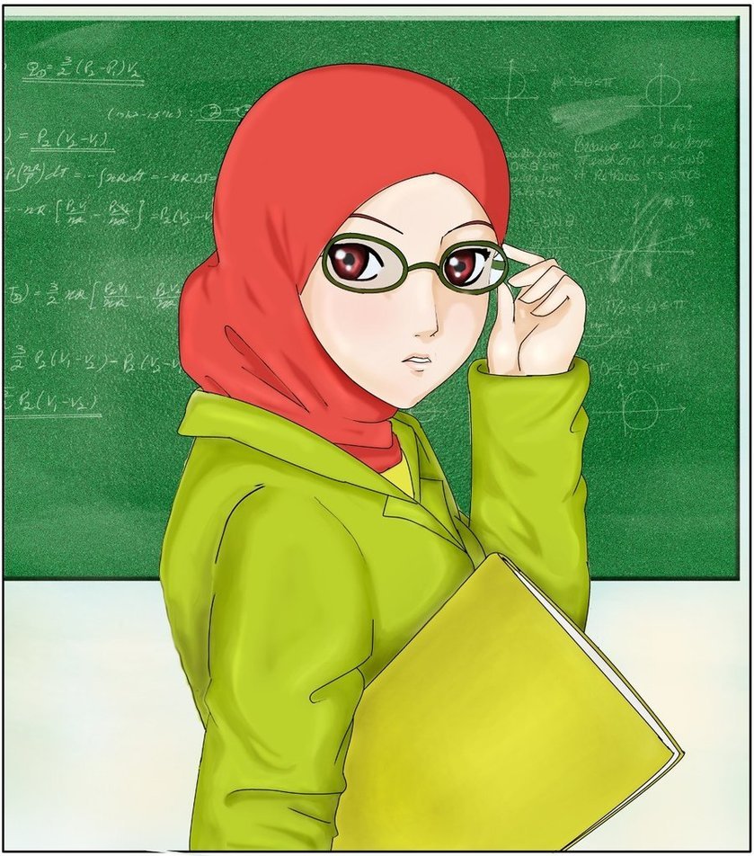 Gambar Kartun Muslimah Guru Ustazah Azhanco