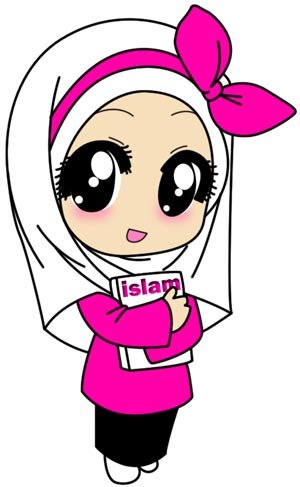 Gambar Kartun Wanita Muslimah Chibi Comel Azhan Koleksi