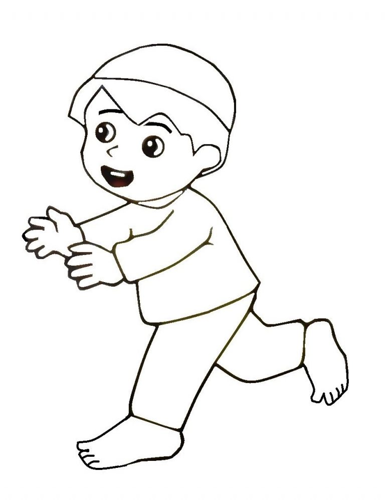 Coloring Pages Muslim Kids | Azhan.co