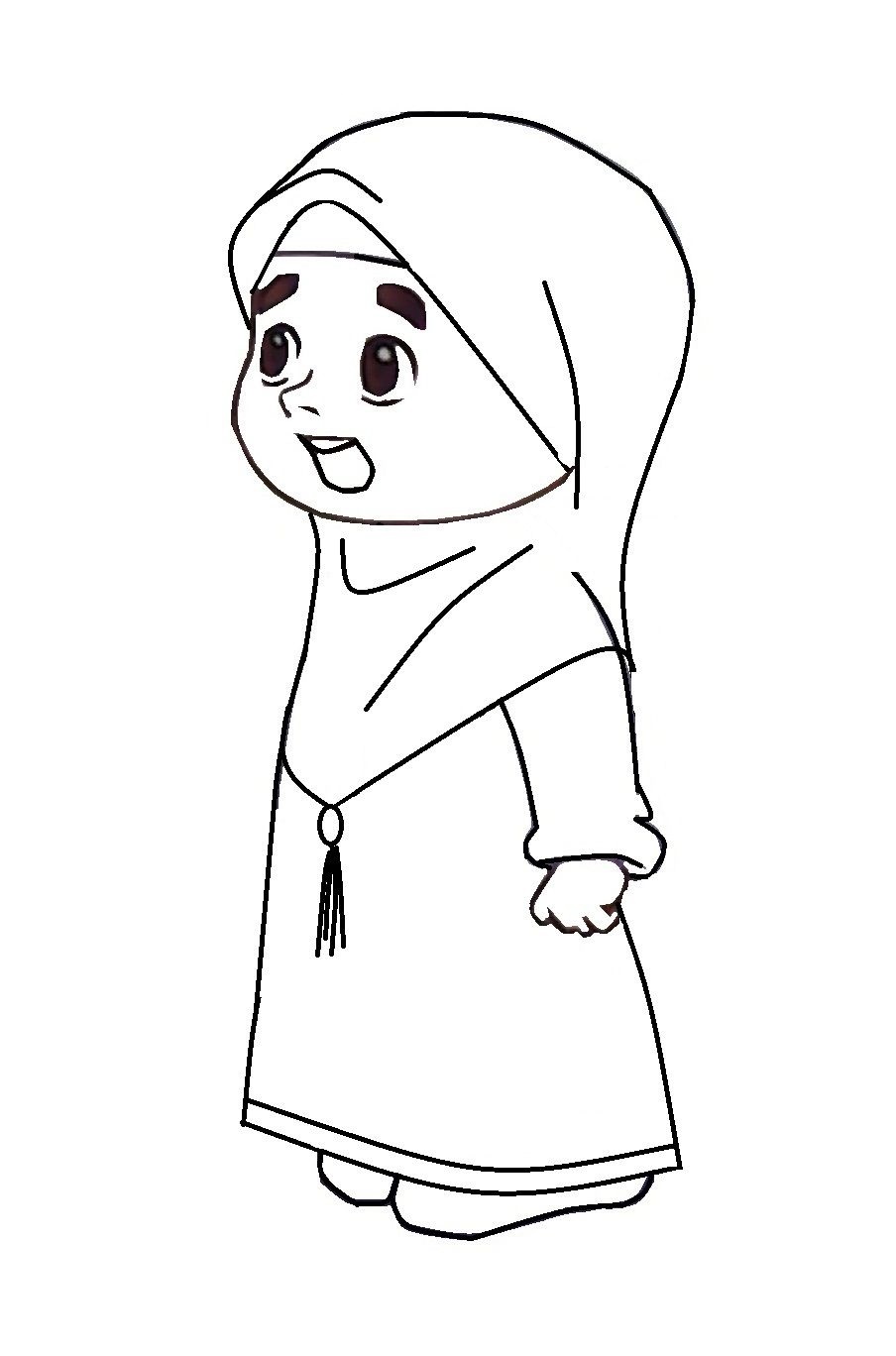 Gambar Mewarnai Kartun Islami Gambar Mewarnai Zip Drawing Image