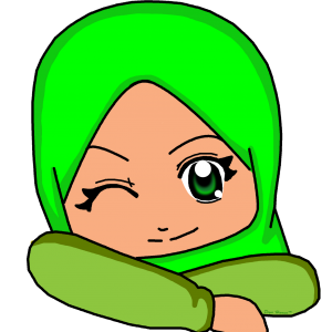 Chibi Muslimah Kenyit Mata Wink