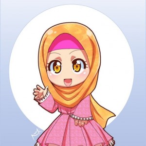 Kartun Chibi Muslimah Comel