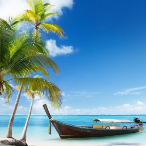 Boat On The White Beach