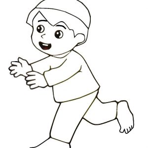 Coloring Pages Muslim Kids