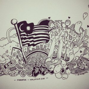 Doodle Merdeka Malaysia Day