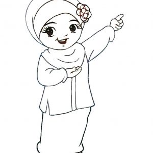 Mewarna Gambar Kartun Ustazah Muslimah