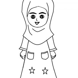 Mewarnai Gambar Kartun Anak Pakai Jubah