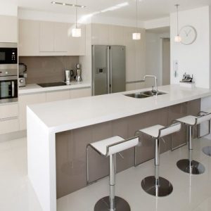 White Modern Elegant Kitchen Bar