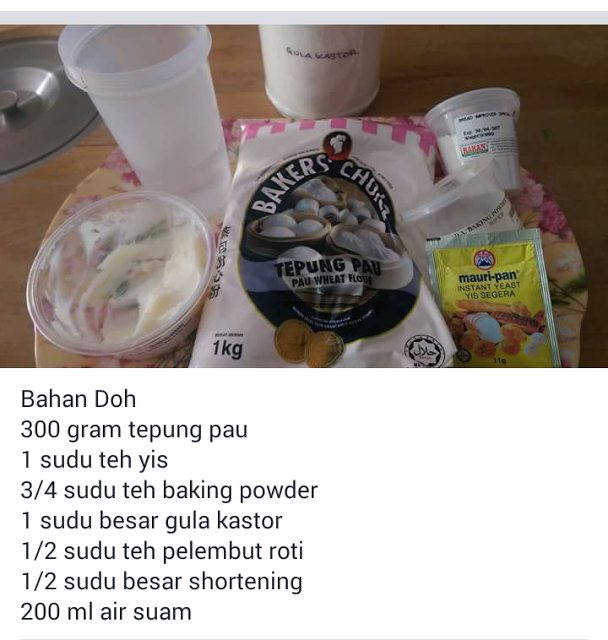 Pau Cendawan - Bahan Doh