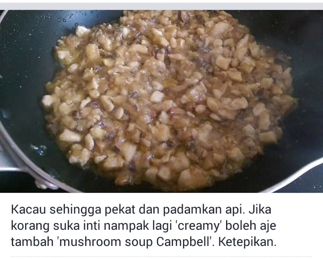 Pau Cendawan - Cara Memasak Inti 6