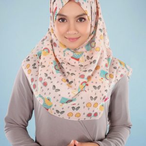 Koleksi Tudung Bawal Scarf Aidijuma Camera Pink