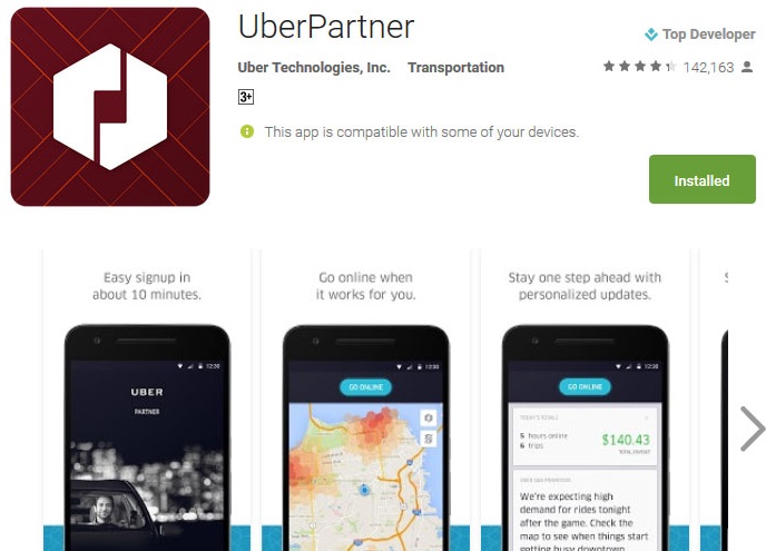 Uber Partner Android App