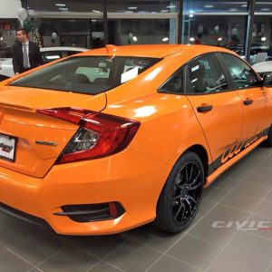 Bahagian Belakang Civic Gen X Orange