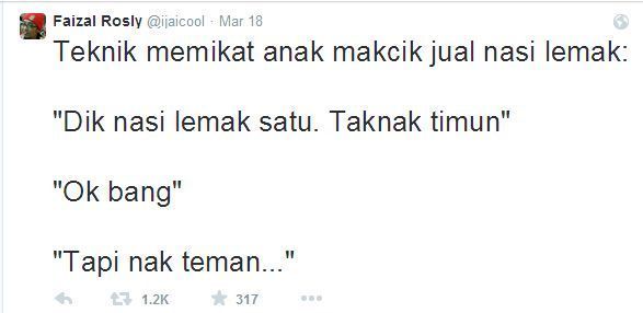 Pickup Line Sweet Student Melayu