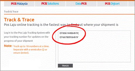 Tracking pos malaysia Pos Berdaftar