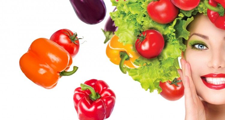 Beauty Girl With Vegetables