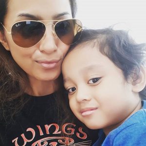 Haiza Bersama Anak Lelakinya