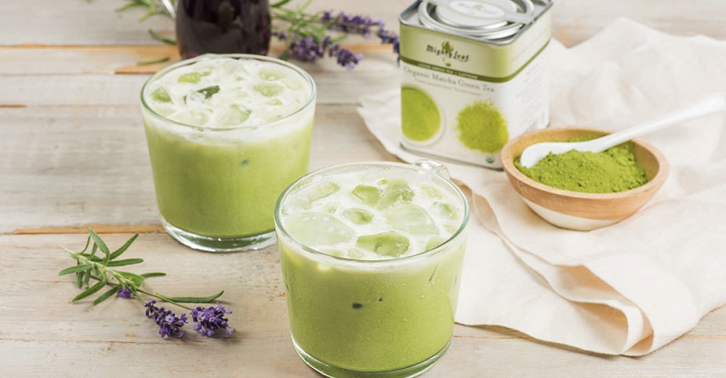 Iced Lavender Matcha Green Tea Latte