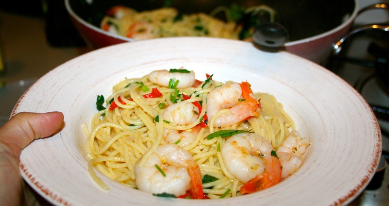 Spaghetti Udang Telur Masin