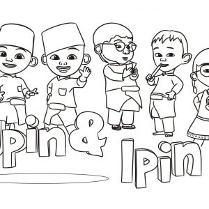 Foto Mewarnai Upin Ipin