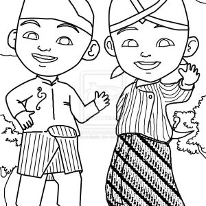 Gambar Mewarnai Upin Ipin Ultraman Ribut Indonesia